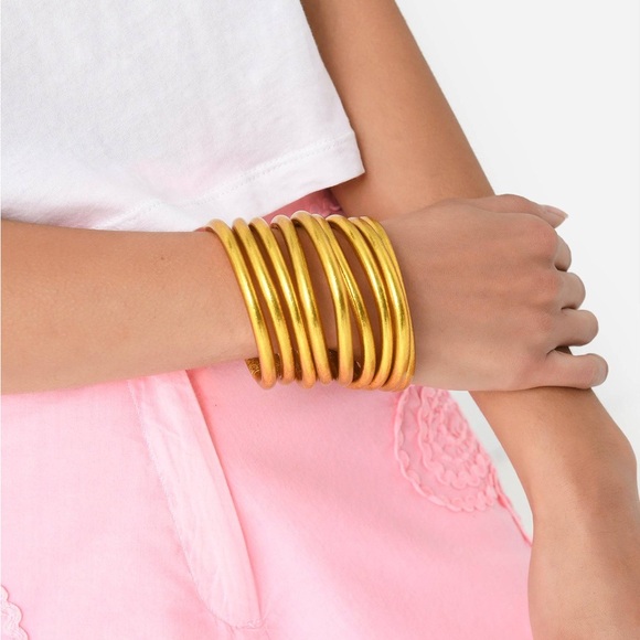 Buddha girl Gold Bangle Set - Picture 2 of 7